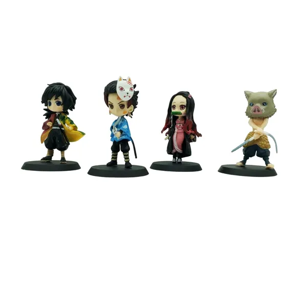 Demon_Slayer_Tanjiro_Model_2_&_Nezuko_Inosuke_Set_Of_4_Action_Figures_(8.5L_X_8.5W_X_7H_Cm)