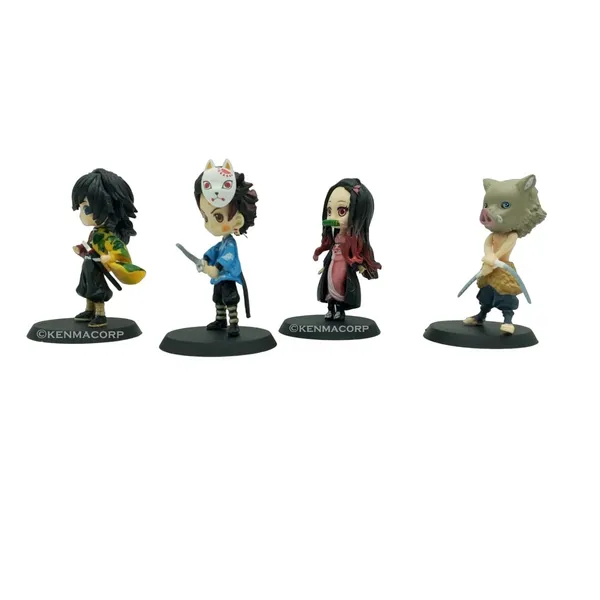 Demon_Slayer_Tanjiro_Model_2_&_Nezuko_Inosuke_Set_Of_4_Action_Figures_(8.5L_X_8.5W_X_7H_Cm)