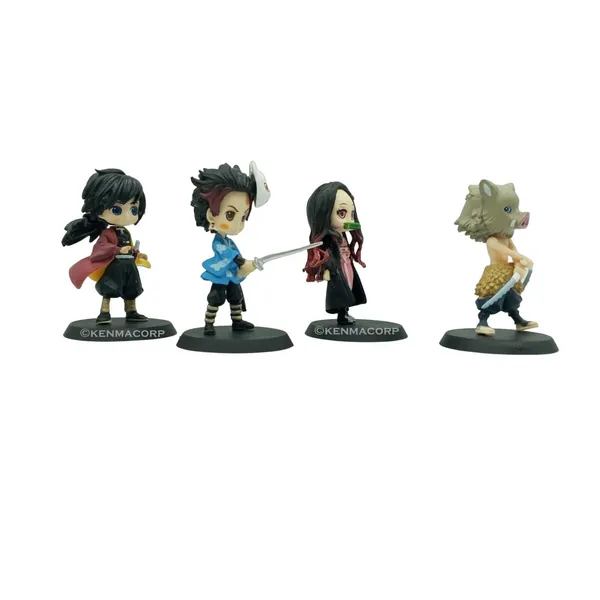 Demon_Slayer_Tanjiro_Model_2_&_Nezuko_Inosuke_Set_Of_4_Action_Figures_(8.5L_X_8.5W_X_7H_Cm)