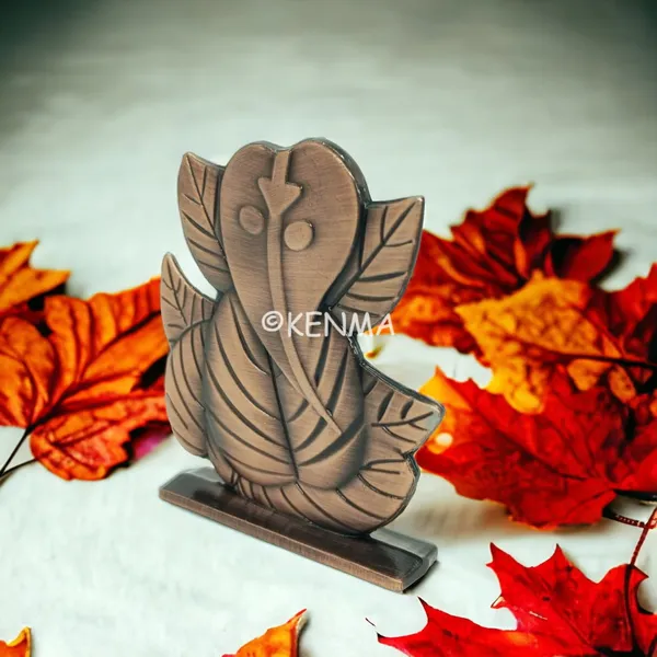 Leaf_Ganesh_Ganpati_Bappa_Murti_Copper_Idol_Figure_For_Desk_Table_&_Car_Dashboard_Metal_Figure_Accessory_Figurine_Model_3_(6.5_Cm)