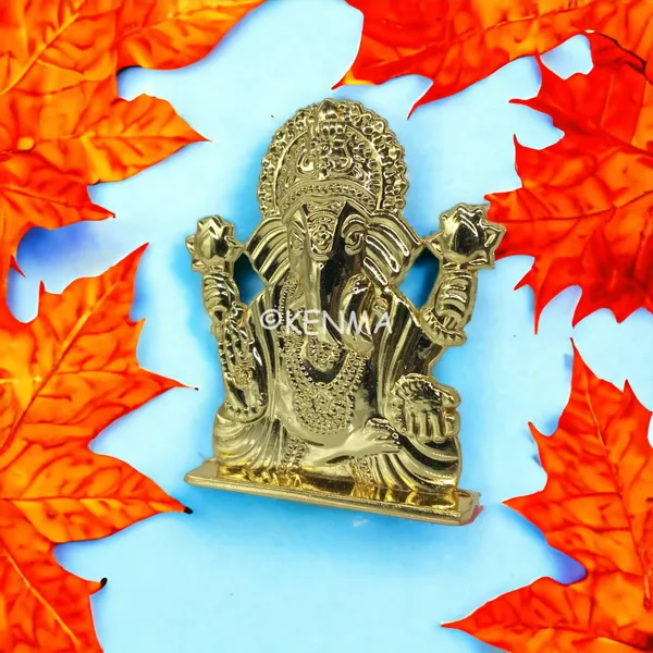 Lord_Ganesh_Ganpati_Bappa_Murti_Golden_Colour_Model_3_Idol_Figure_For_Desk_Table_&_Car_Dashboard_Copper_Metal_Figure_|_Accessory_Figurine_(6.5_Cm)