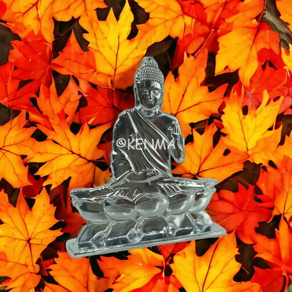 Lord_Gautam_Buddha_Silver_Colour_Idol_Figure_For_Desk_Table_&_Car_Dashboard_Metal_Figure_Accessory_Figurine_Model_4_(6.5_Cm)