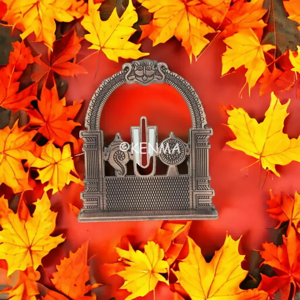 Lord_Tirupati_Balaji_Symbol_Copper_Colour_Idol_Figure_For_Desk_Table_&_Car_Dashboard_Metal_Figure_(6.5_Cm)