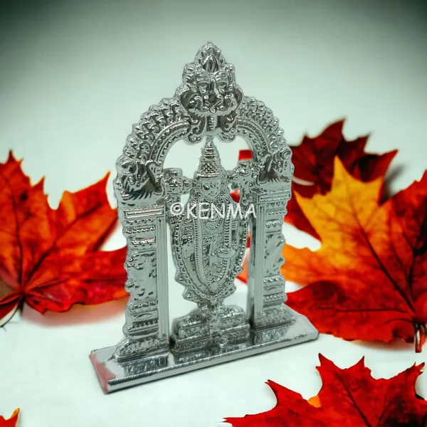 Lord_Tirupati_Balaji_Silver_Colour_Idol_Figure_For_Desk_Table_&_Car_Dashboard_Metal_Figure_Accessory_Figurine_Model_9_(6.5_Cm)