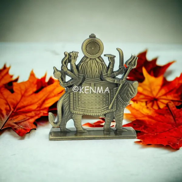 Maa_Durga_Brass_Colour_Idol_Figure_For_Desk_Table_&_Car_Dashboard_Metal_Figure_Accessory_Figurine_Model_1_(6.5_Cm)