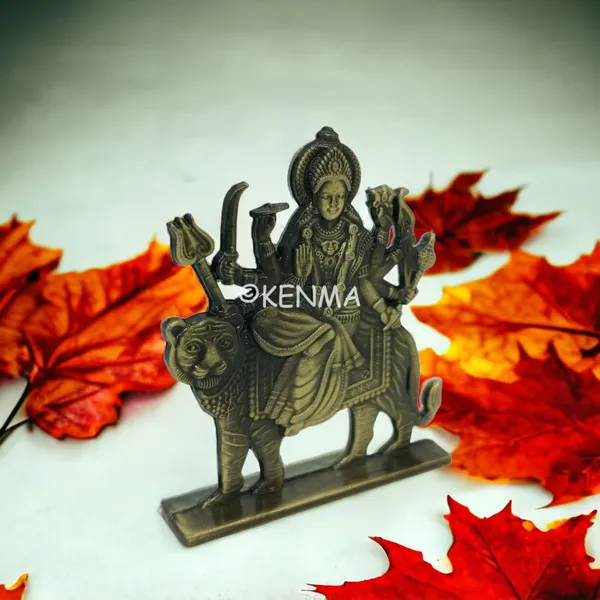Maa_Durga_Brass_Colour_Idol_Figure_For_Desk_Table_&_Car_Dashboard_Metal_Figure_Accessory_Figurine_Model_1_(6.5_Cm)