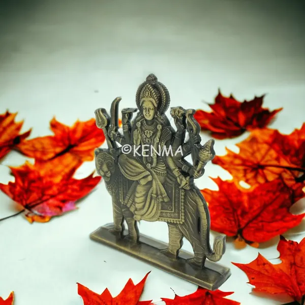 Maa_Durga_Brass_Colour_Idol_Figure_For_Desk_Table_&_Car_Dashboard_Metal_Figure_Accessory_Figurine_Model_1_(6.5_Cm)