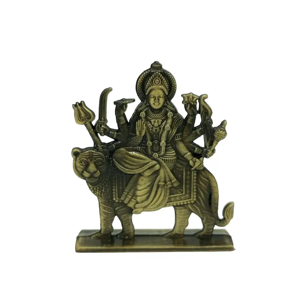 Maa_Durga_Brass_Colour_Idol_Figure_For_Desk_Table_&_Car_Dashboard_Metal_Figure_Accessory_Figurine_Model_1_(6.5_Cm)