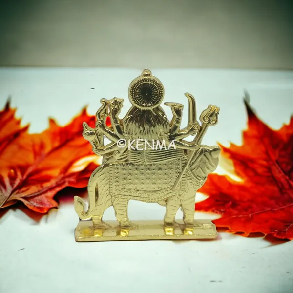 Maa_Durga_Golden_Colour_Idol_Figure_For_Desk_Table_&_Car_Dashboard_Metal_Figure_Accessory_Figurine_Model_3_(6.5_Cm)