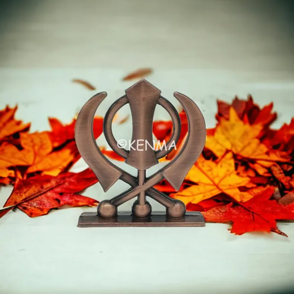 Sikh_Religious_Symbol_Khanda_Sahib_Colour_Brass_Idol_Figure_For_Desk_Table_&_Car_Dashboard_Metal_Figure_Accessory_Figurine_Model_1_(6.5_Cm)