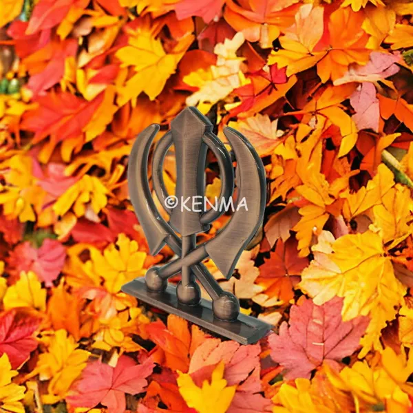 Sikh_Religious_Symbol_Khanda_Sahib_Colour_Brass_Idol_Figure_For_Desk_Table_&_Car_Dashboard_Metal_Figure_Accessory_Figurine_Model_1_(6.5_Cm)