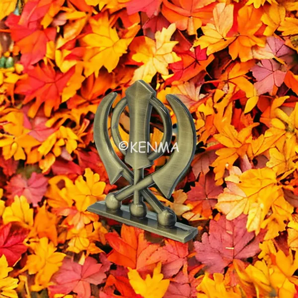 Sikh_Religious_Symbol_Khanda_Sahib_Copper_Idol_Figure_For_Desk_Table_&_Car_Dashboard_Metal_Figure_Accessory_Figurine_Model_3_(6.5_Cm)