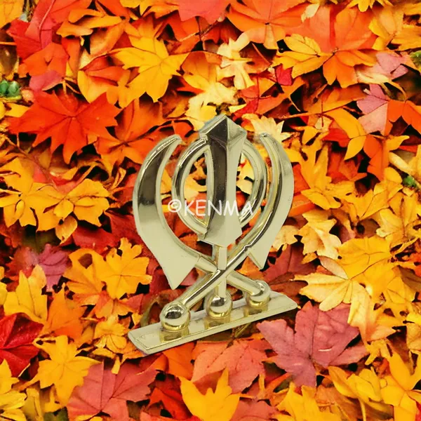 Sikh_Religious_Symbol_Khanda_Sahib_Golden_Idol_Figure_For_Desk_Table_&_Car_Dashboard_Metal_Figure_Accessory_Figurine_Model_4_(6.5_Cm)