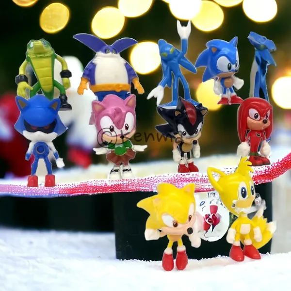 __Sonic_Action_Figures_Set_Of_10_Hedgehog_Action_Figures_Sonic,_Knuckles,_Tails,Vector_Crocodile,_Limited_Edition_Pvc_Figure