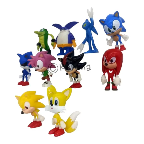 __Sonic_Action_Figures_Set_Of_10_Hedgehog_Action_Figures_Sonic,_Knuckles,_Tails,Vector_Crocodile,_Limited_Edition_Pvc_Figure