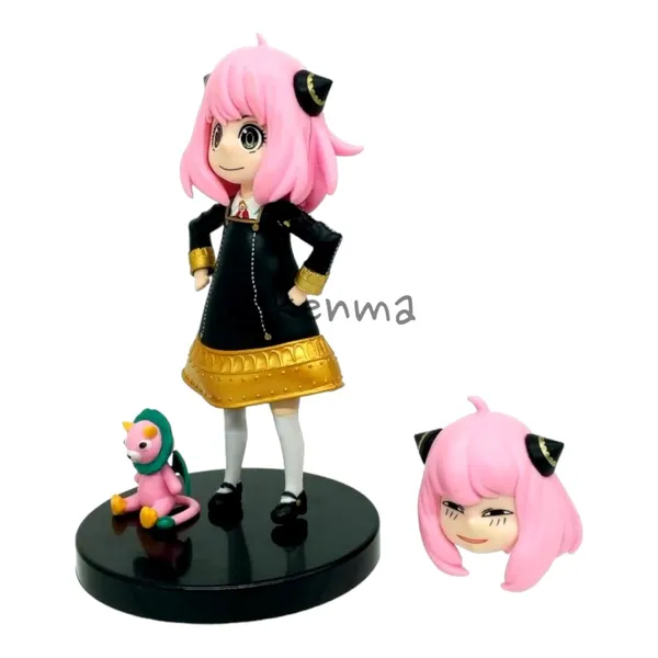 Spy_X_Family_|_Anya_Forger_With_2_Heads_And_Chimera_Anime_Action_Figure_|_Interchangeable_Heads_Toy_|_Pvc_Collectible_Model_Toy_Figurine_(15_Cm)