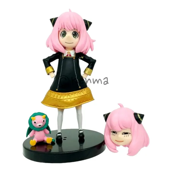 Spy_X_Family_|_Anya_Forger_With_2_Heads_And_Chimera_Anime_Action_Figure_|_Interchangeable_Heads_Toy_|_Pvc_Collectible_Model_Toy_Figurine_(15_Cm)