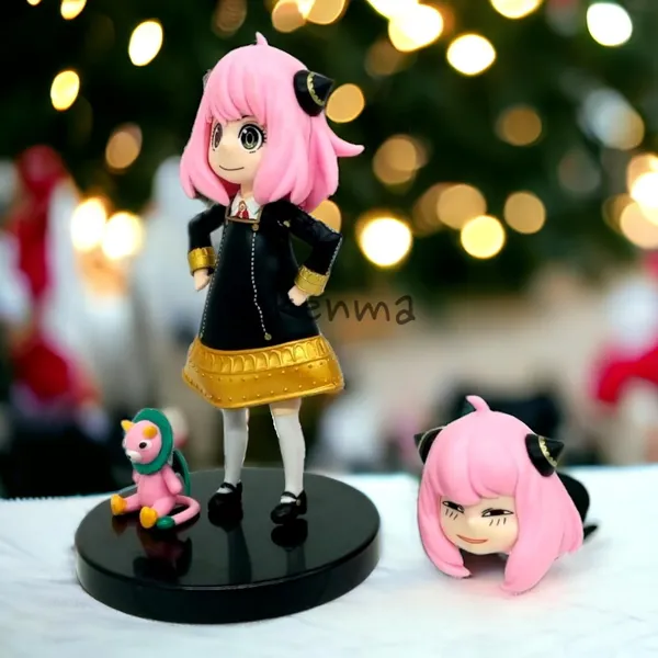 Spy_X_Family_|_Anya_Forger_With_2_Heads_And_Chimera_Anime_Action_Figure_|_Interchangeable_Heads_Toy_|_Pvc_Collectible_Model_Toy_Figurine_(15_Cm)