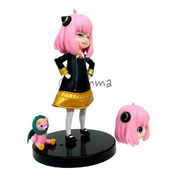 Spy_X_Family_|_Anya_Forger_With_2_Heads_And_Chimera_Anime_Action_Figure_|_Interchangeable_Heads_Toy_|_Pvc_Collectible_Model_Toy_Figurine_(15_Cm)