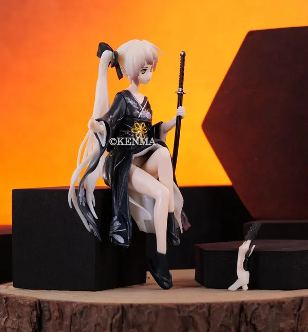 Kasugano_Sora_Figure_Anime_Black_Dress_Model_Replaceable_Hand_Props_(C_Fan+Sword)_Pvc_(14_Cm)