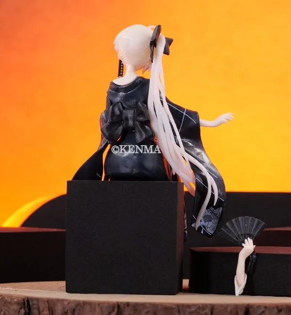 Kasugano_Sora_Figure_Anime_Black_Dress_Model_Replaceable_Hand_Props_(C_Fan+Sword)_Pvc_(14_Cm)