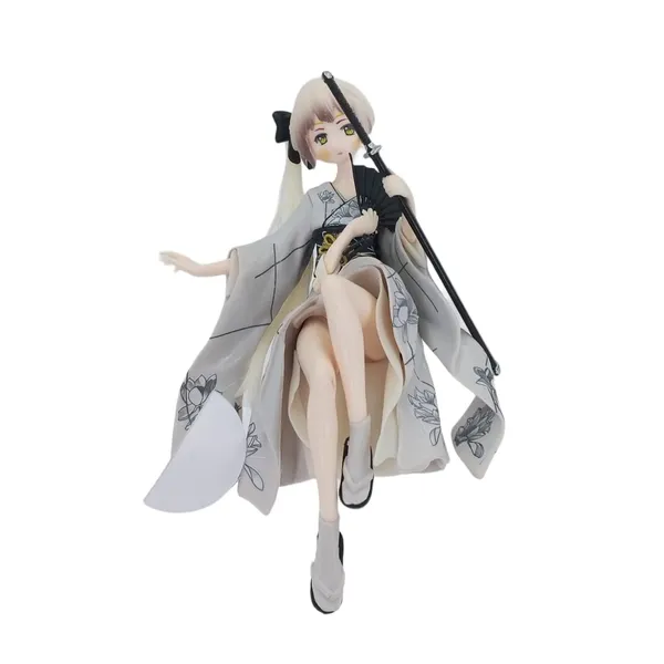 Kasugano_Sora_Figure_Anime_Grey_Dress_Replaceable_Hand_Props_(C_Fan+Sword)_Model_2_Pvc_(14_Cm)