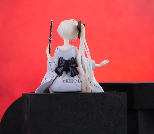 Kasugano_Sora_Figure_Anime_Grey_Dress_Replaceable_Hand_Props_(C_Fan+Sword)_Model_2_Pvc_(14_Cm)