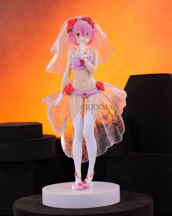 Re_Zero_Ram_Red_Bridal_Precious_Figure_Pvc_Anime_Collatable_Model_Pvc_(24_Cm)