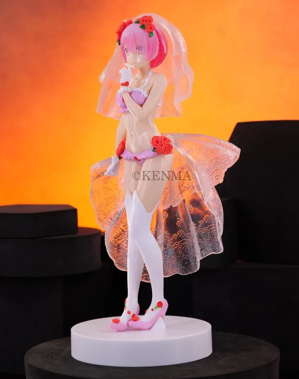 Re_Zero_Ram_Red_Bridal_Precious_Figure_Pvc_Anime_Collatable_Model_Pvc_(24_Cm)