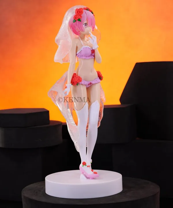 Re_Zero_Ram_Red_Bridal_Precious_Figure_Pvc_Anime_Collatable_Model_Pvc_(24_Cm)