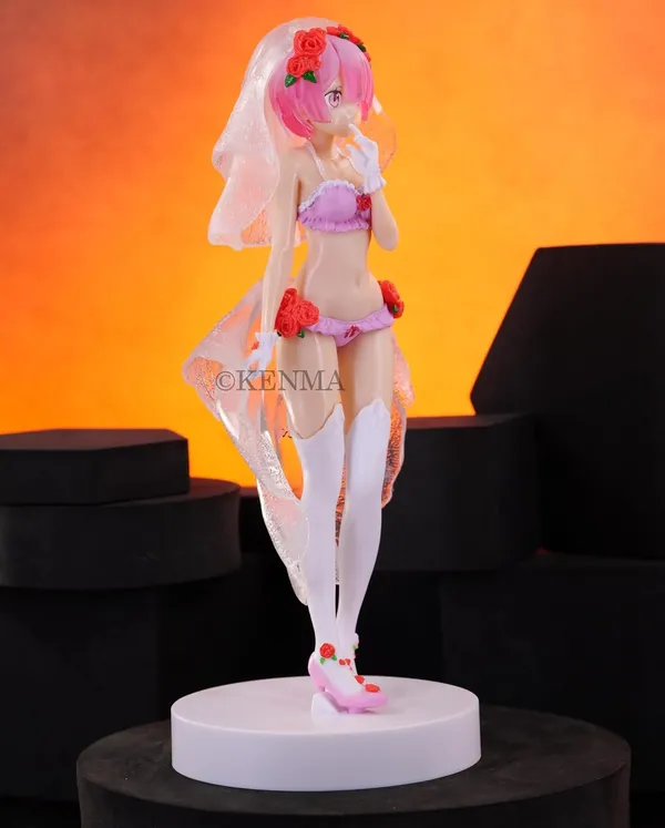 Re_Zero_Ram_Red_Bridal_Precious_Figure_Pvc_Anime_Collatable_Model_Pvc_(24_Cm)