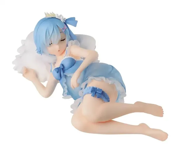 Anime_Doll_Ichiban_Kuji_Re_Zero_Sleeping_Tea_Party_Last_One_Award_Rem_Wake_Up_Figure_Model_Pvc_(16L_X_8W_X_5H_Cm)