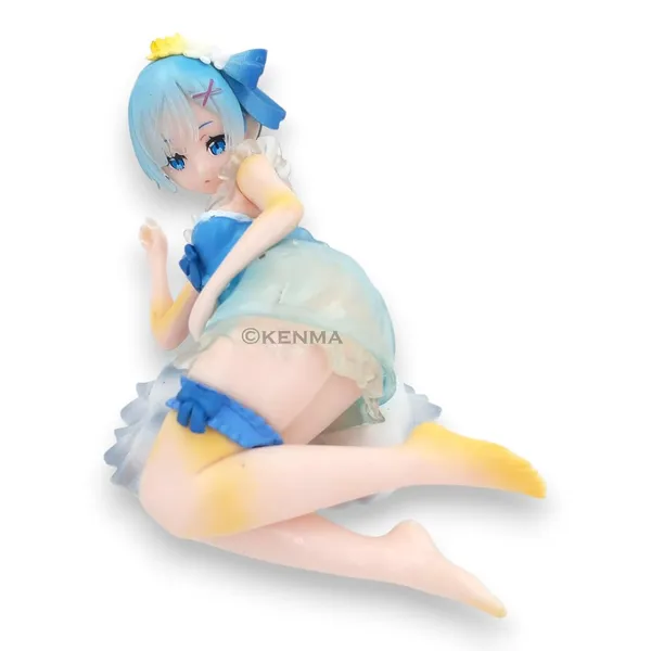 Anime_Doll_Ichiban_Kuji_Re_Zero_Sleeping_Tea_Party_Last_One_Award_Rem_Wake_Up_Figure_Model_Pvc_(16L_X_8W_X_5H_Cm)