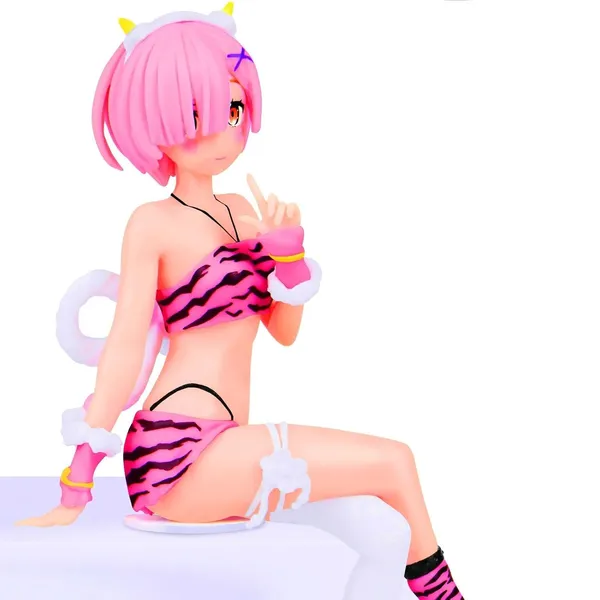 Pink_Leopard_Wrap_Chest_Figure_Anime_Figure_Pvc_Figure_Model_2_Pvc_(16_Cm)