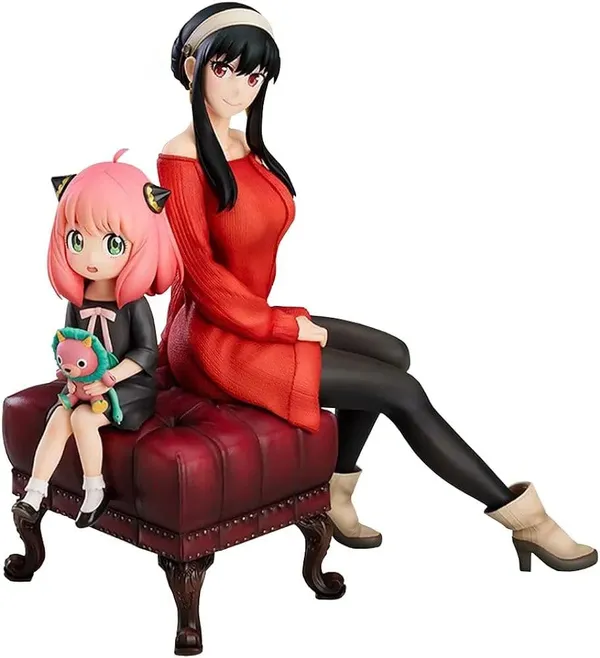 Spy_X_Family_Yor_Forger_And_Anya_Forger_Set_Of_2_Sitting_On_A_Stool_At_Home_Figurine_Pvc_Action_Figure_(15_Cm)
