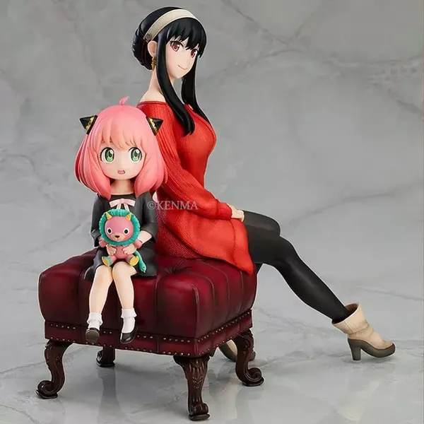 Spy_X_Family_Yor_Forger_And_Anya_Forger_Set_Of_2_Sitting_On_A_Stool_At_Home_Figurine_Pvc_Action_Figure_(15_Cm)