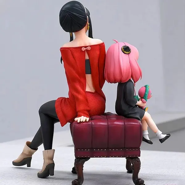 Spy_X_Family_Yor_Forger_And_Anya_Forger_Set_Of_2_Sitting_On_A_Stool_At_Home_Figurine_Pvc_Action_Figure_(15_Cm)