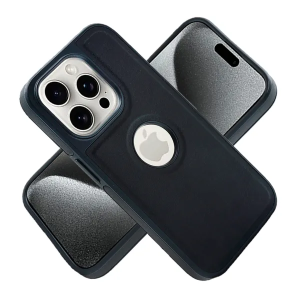 Black_Artificial_Leather_iPhone_15_Pro_Max_Mobile_Cover