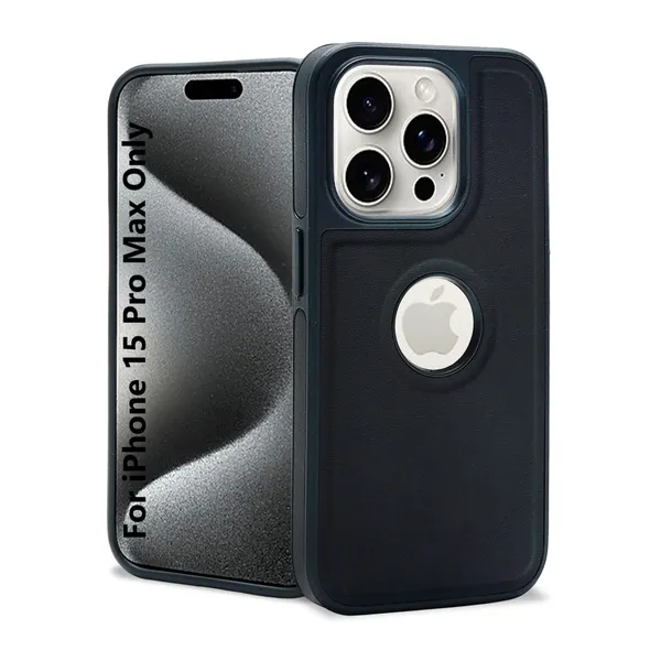 Black_Artificial_Leather_iPhone_15_Pro_Max_Mobile_Cover