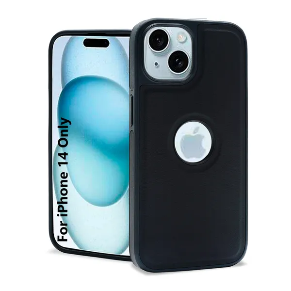 Black_Genuine_Leather_iPhone_14_Mobile_Cover