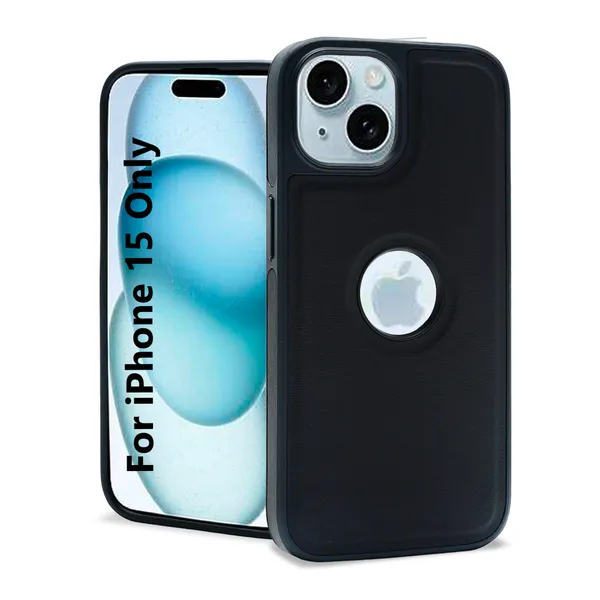 Black_Genuine_Leather_iPhone_15_Mobile_Cover