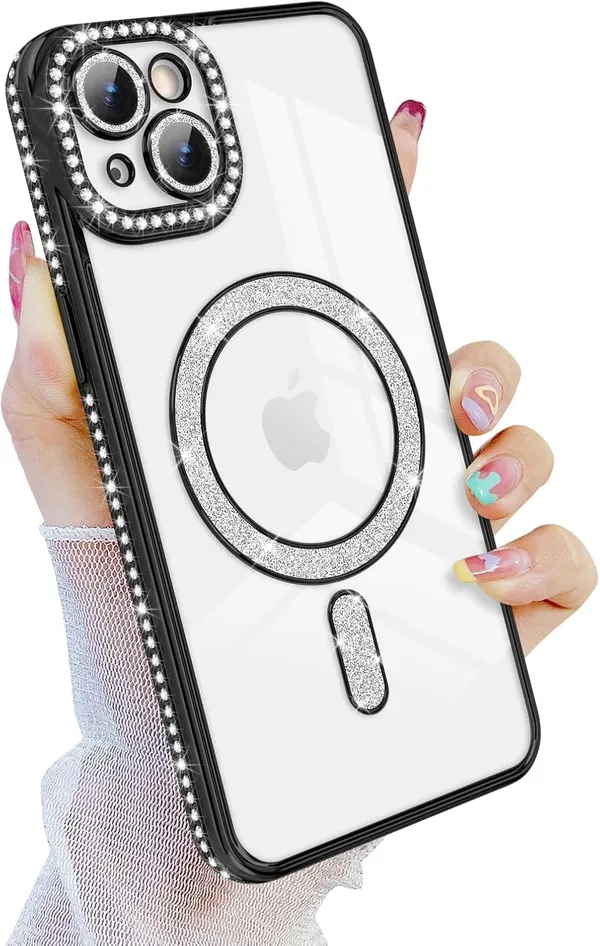 Black_TPU_Transparent_Glitter_iPhone_15_Mobile_Cover