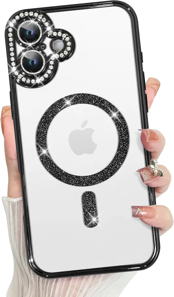 Black_TPU_Transparent_Glitter_iPhone_16_Mobile_Cover