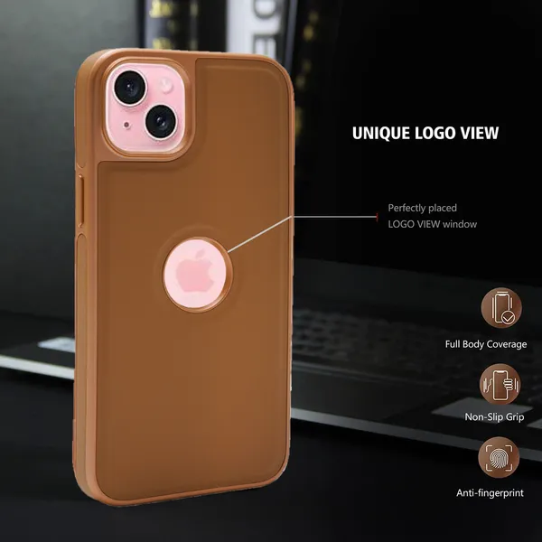 Brown_Artificial_Leather_iPhone_14_Mobile_Cover
