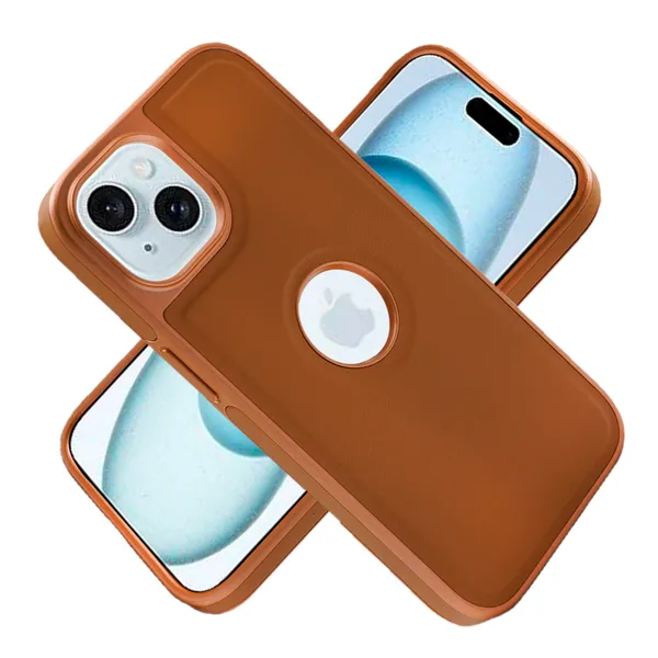 Brown_Artificial_Leather_iPhone_15_Mobile_Cover