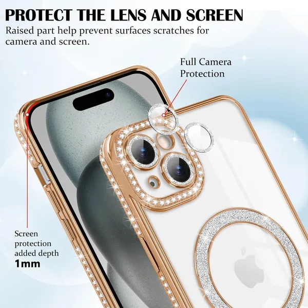 Gold_TPU_Transparent_Glitter_iPhone_15_Mobile_Cover