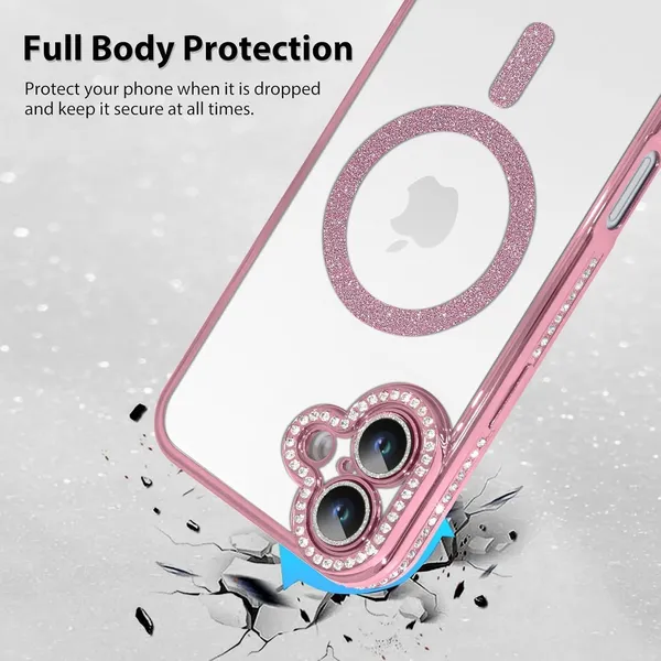 Rose_Gold_TPU_Transparent_Glitter_iPhone_16_Mobile_Cover