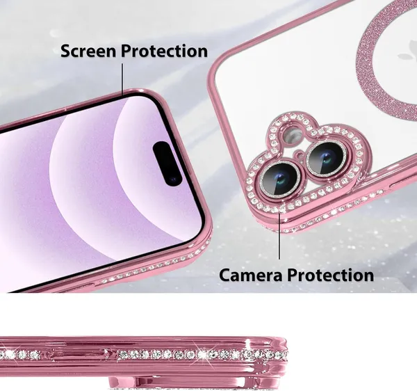 Rose_Gold_TPU_Transparent_Glitter_iPhone_16_Mobile_Cover