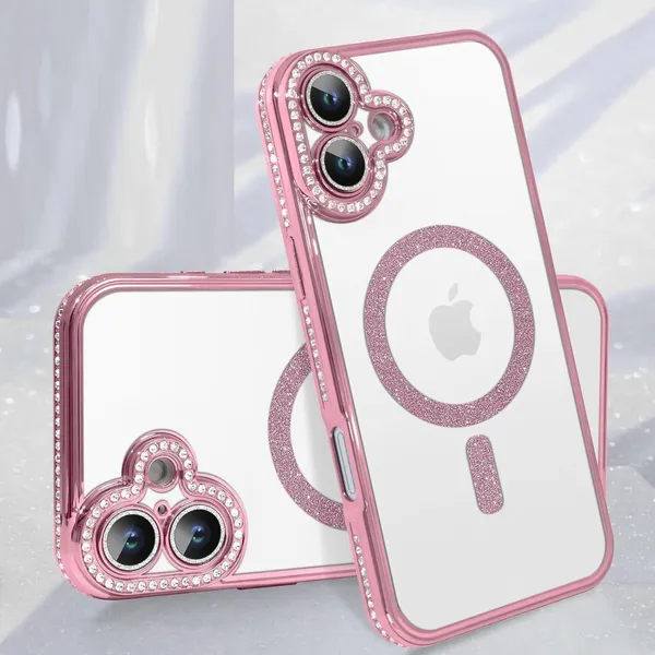 Rose_Gold_TPU_Transparent_Glitter_iPhone_16_Mobile_Cover