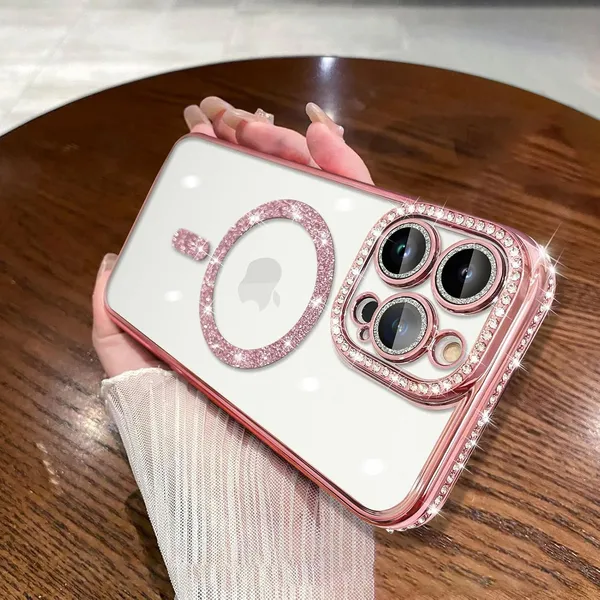 Rose_Gold_TPU_Transparent_Glitter_iPhone_16_Pro_Max_Mobile_Cover